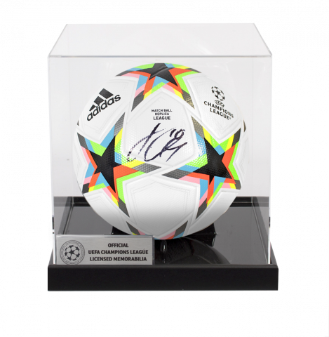 Jack Grealish Official UEFA Champions League Signed Football In Acrylic Case