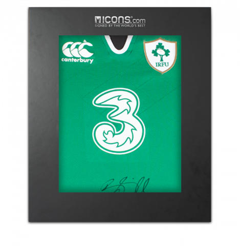 Brian O'Driscoll Front Signed Ireland Rugby Shirt In Deluxe Packaging Brian O'Driscoll Front Signed Ireland Rugby Shirt In Deluxe Packaging