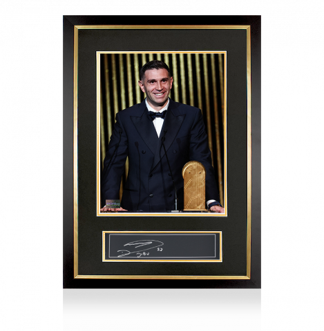 Emiliano Martinez Official Ballon d'Or™ Signed Plaque and Photo Frame: 2024 Yachine Trophy Winner