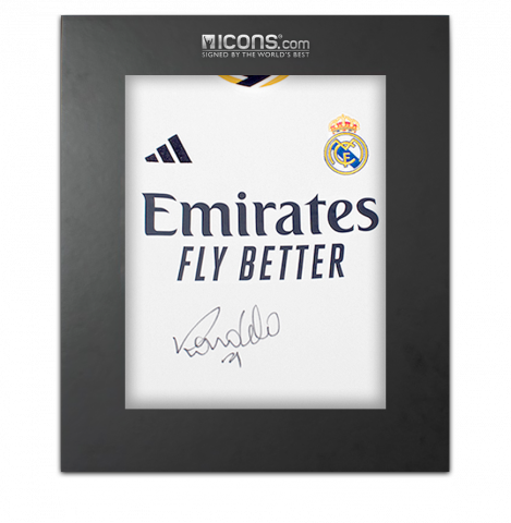 Ronaldo Front Signed Modern Real Madrid CF Home Shirt In Deluxe Packaging