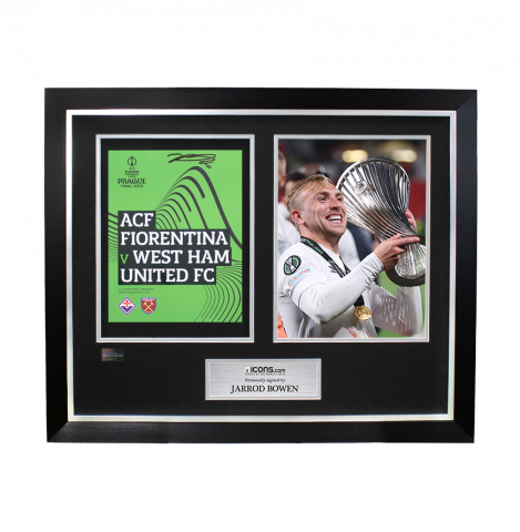 Jarrod Bowen Signed and Framed Programme: 2023 UEFA Europa Conference League Final