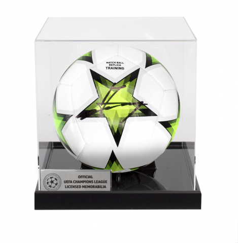 Claude Makelele Official UEFA Champions League Signed Football In Acrylic Case