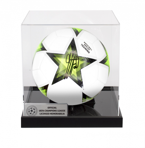 Clarence Seedorf Official UEFA Champions League Signed Football In Acrylic Case