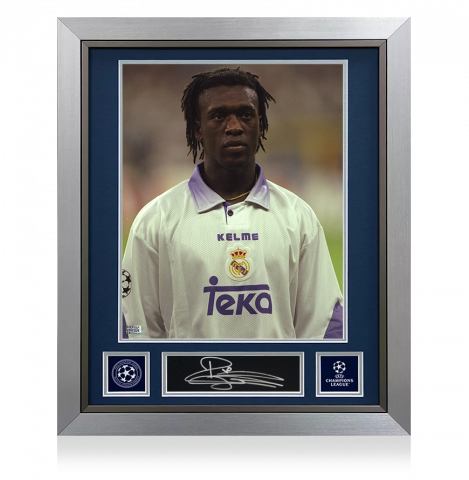Clarence Seedorf Official UEFA Champions League Signed Plaque and Photo Frame