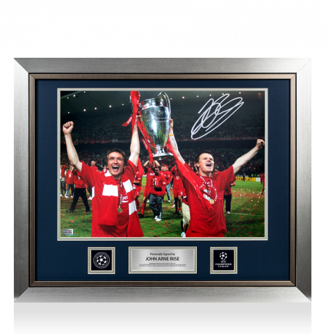 John Arne Riise Official UEFA Champions League Signed and Framed Liverpool FC Photo: 2005 UEFA Champions League Winner