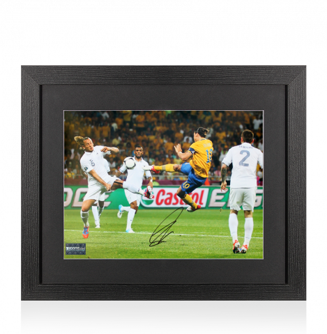 Zlatan Ibrahimovic Signed Sweden Photo In Black Wooden Frame: UEFA EURO 2012 Goal vs France