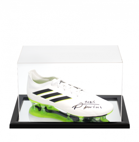 Alexis Mac Allister Signed White Adidas Copa Football Boot In Acrylic Case