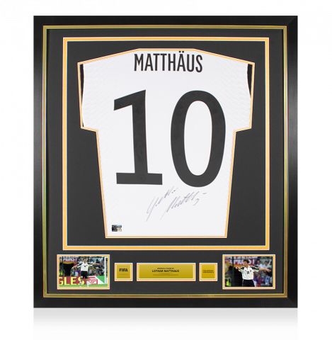 Lothar Matthaus Official FIFA World Cup™ Back Signed and Framed Modern Germany Home Shirt: Signed Under Number
