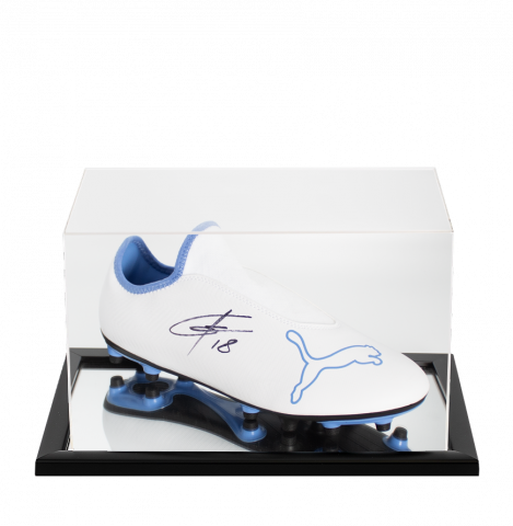 Cody Gakpo Signed Puma Finesse Football Boot In Acrylic Case 