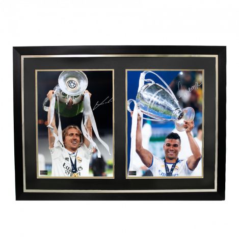 Luka Modric & Casemiro Real Madrid CF Signed Photos In Dual Photo Frame