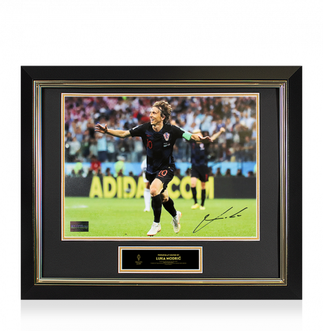 Luka Modric Official Ballon d'Or™ Signed and Framed Croatia Photo: Goal vs Argentina