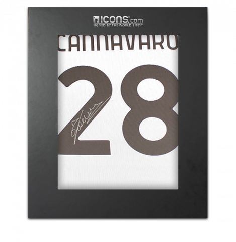 Fabio Cannavaro Back Signed Juventus 2021-22 Home Shirt In Deluxe Packaging