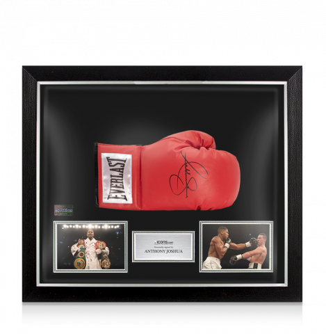 Anthony Joshua Signed Everlast Boxing Glove In Bubble Frame: Option 1