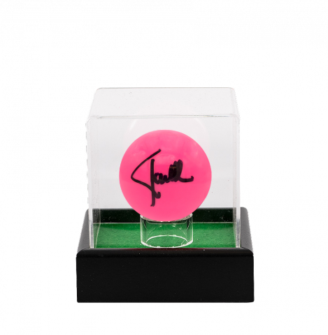 Ronnie O'Sullivan Signed Pink Snooker Ball In Acrylic Case