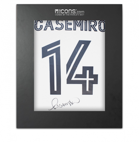 Casemiro Back Signed Real Madrid 2020-21 Home Shirt In Deluxe Packaging