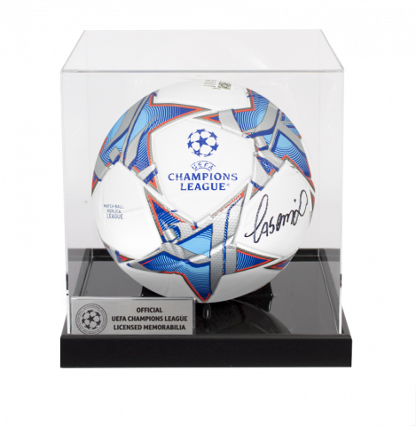 Casemiro Official UEFA Champions League Signed Football In Acrylic Case