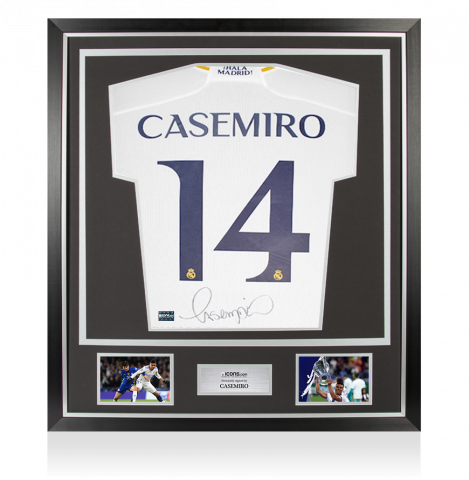 Casemiro Back Signed Real Madrid 2023-24 Home Shirt In Classic Frame