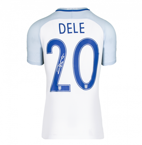 Dele Alli Back Signed England 2016-17 Home Shirt