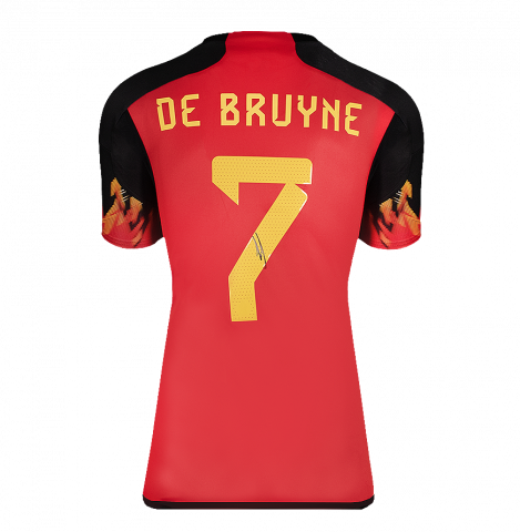 Kevin De Bruyne Signed Belgium 2022 Home Shirt