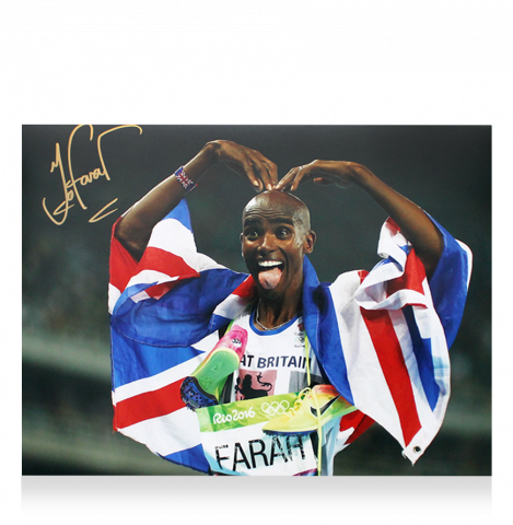 Sir Mo Farah Signed Photo: MoBot