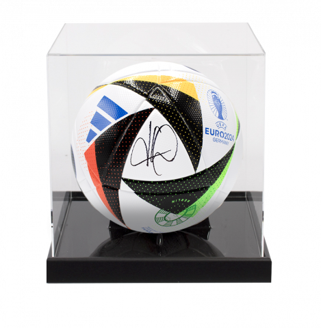 Kylian Mbappe Signed UEFA EURO 2024 Football In Acrylic Case