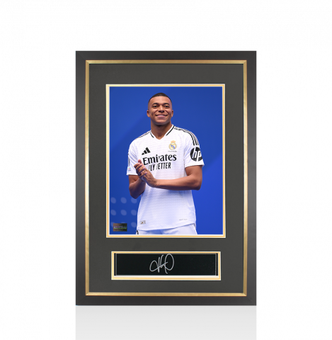 Kylian Mbappe Signed Plaque and Photo Frame: Real Madrid CF Star
