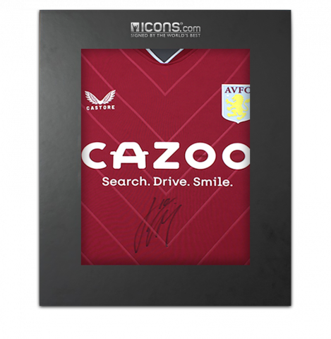 Jack Grealish Front Signed Aston Villa 2022-23 Home Shirt In Deluxe Packaging