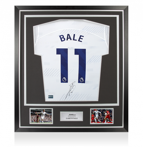 Gareth Bale Back Signed Tottenham Hotspur 2023-24 Home Shirt In Classic Frame