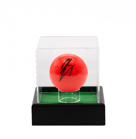 Luca Brecel Signed Red Snooker Ball In Acrylic Case