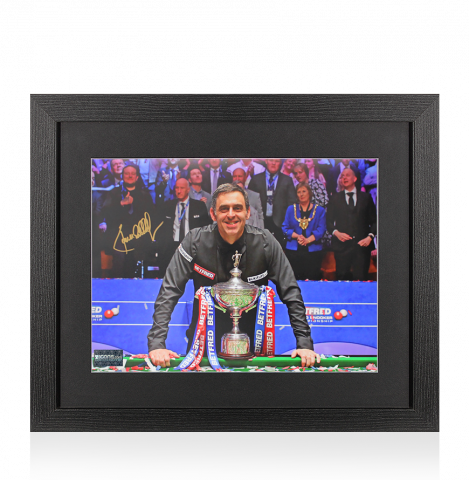 Ronnie O'Sullivan Signed Photo In Black Wooden Frame