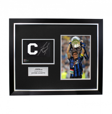 Javier Zanetti Signed and Framed Captain's Armband