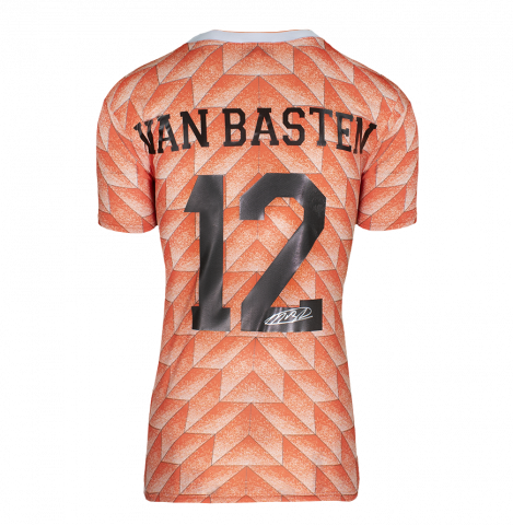 Marco van Basten Back Signed Netherlands 1988 Home Shirt In Deluxe Packaging