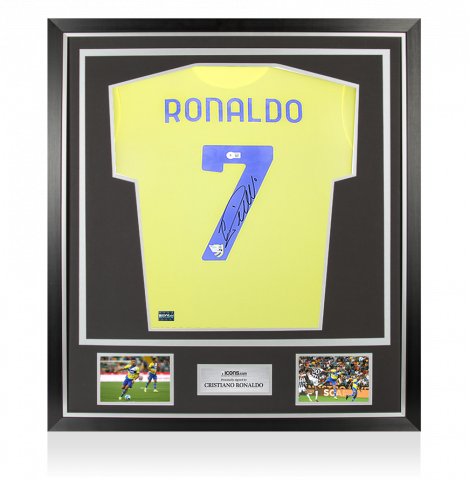 Cristiano Ronaldo Back Signed Juventus 2021-22 Third Shirt In Classic Frame