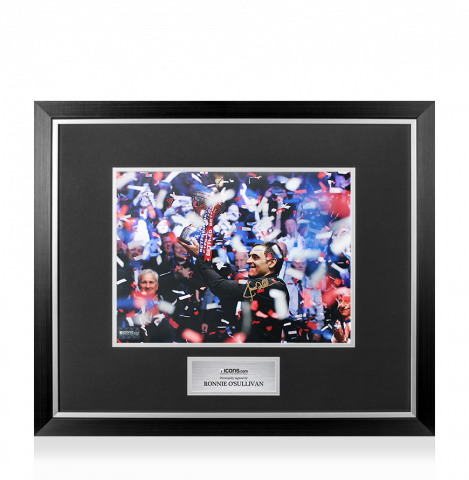 Ronnie O'Sullivan Signed Photo In Premium Photo Frame: Trophy Lift