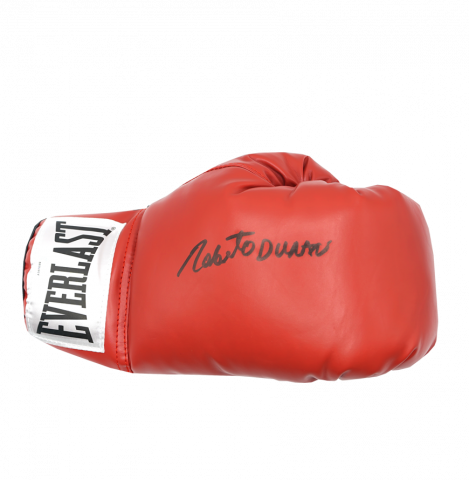 Roberto Duran Signed Everlast Red Boxing Glove