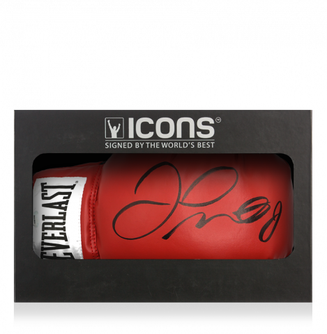 Floyd Mayweather Jr. Signed Everlast Red Boxing Glove In Deluxe Packaging