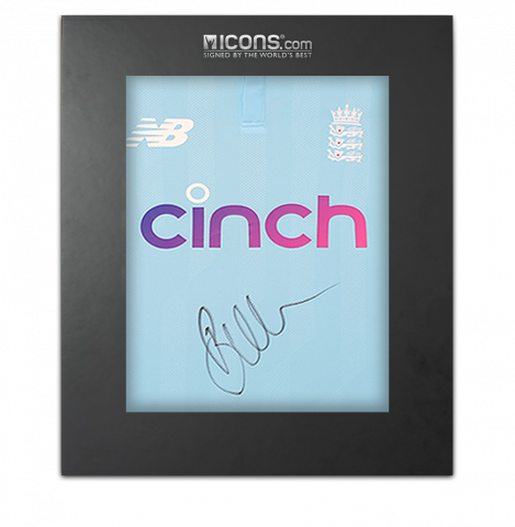 Jos Buttler Front Signed England One Day Cricket Shirt In Deluxe Packaging