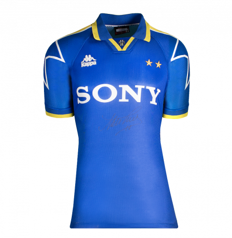 Alessandro Del Piero Front Signed Juventus 1995-97 Away Shirt In Deluxe Packaging