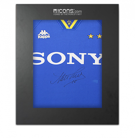 Alessandro Del Piero Front Signed Juventus 1995-97 Away Shirt In Deluxe Packaging