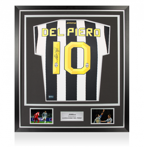 Alessandro Del Piero Back Signed Juventus 2010-11 Home Shirt In Classic Frame