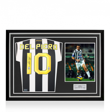 Alessandro Del Piero Back Signed Juventus 2010-11 Home Shirt In Hero Frame: Option 1