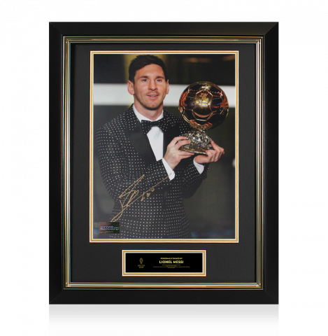Lionel Messi Official Ballon d'Or™ Signed and Framed Photo: 2012 Ballon d'Or Winner 