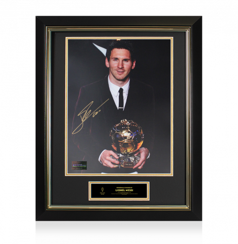 Lionel Messi Official Ballon d'Or™ Signed and Framed Photo: 2011 Ballon d'Or Winner 