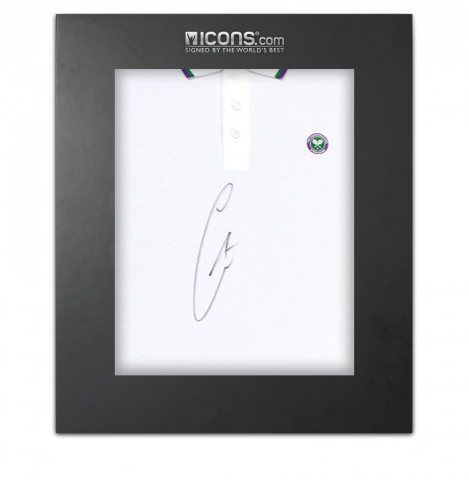 Carlos Alcaraz Signed Wimbledon Mens Core Pique Polo Shirt In Deluxe Packaging