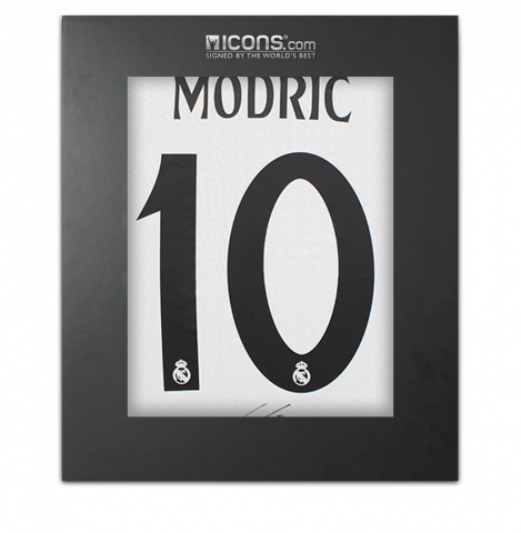 Luka Modric Back Signed Real Madrid 2024-25 Home Shirt In Deluxe Packaging