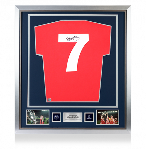 Kenny Dalglish Official UEFA Champions League Back Signed and Framed Liverpool FC 1978 Home Shirt