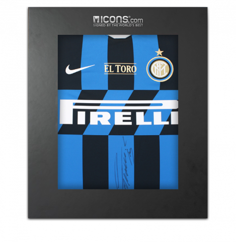 Lautaro Martinez Front Signed Internazionale 2019-20 Home Shirt - 'El Toro' Edition In Deluxe Packaging