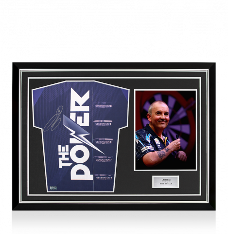 Phil Taylor Signed Polo Shirt - 'The Power' In Hero Frame: Option 1