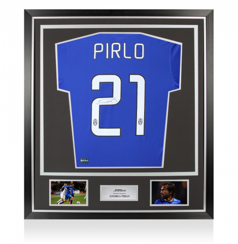 Andrea Pirlo Back Signed Juventus 2014-15 Away Shirt In Classic Frame