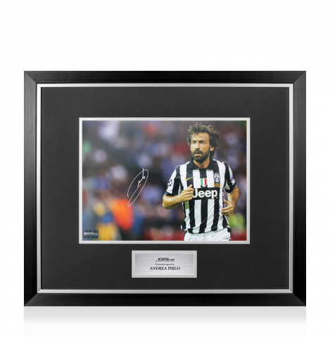 Andrea Pirlo Signed Juventus Photo In Premium Photo Frame: UEFA Champions League Finalist
